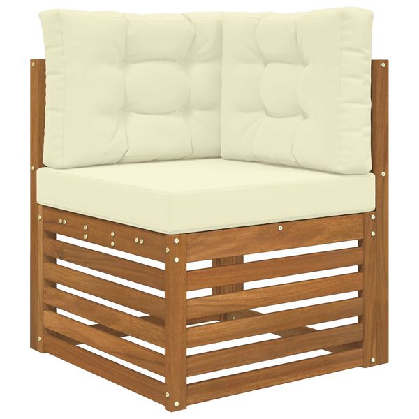 vidaXL Lauko sofa pagalvėlė 3 pcs Kreminė Poliesteris