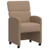 vidaXL Valgomojo Kėdės su Ratukais 2 pcs Kapučino 58 x 65 x 98 cm
