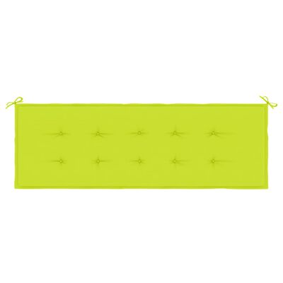 vidaXL Sodo suoliuko pagalvėlė, ryškiai žalia, 150x50x3cm, audinys