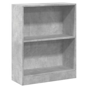 vidaXL Lentyna knygoms, betono pilkos spalvos, 60x24x76 cm, mediena