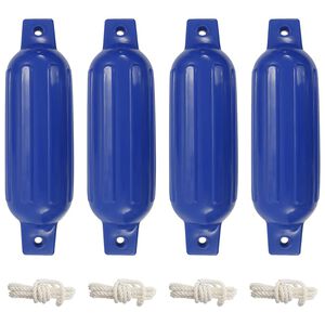 vidaXL Valties bortų apsaugos, 4vnt., mėlynos spalvos, &Oslash; 11x40cm, PVC