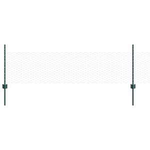 vidaXL Hexagonal Fence with Post 50 x 0,5 m PVC dengtas plienas Žalia