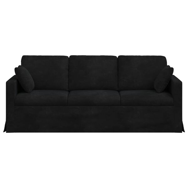 vidaXL Sofa Juoda 198 x 78 x 80 cm Aksomas