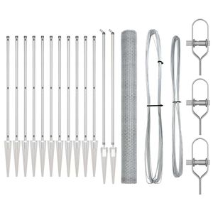 vidaXL Hexagonal Fence with Post 25 x 1,6 m Galvanizuotas plienas