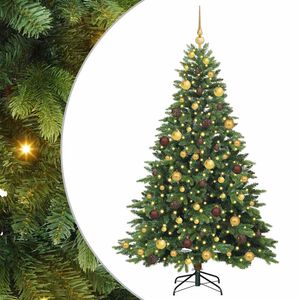 vidaXL Dirbtinė Kalėdų eglutė su 300 LED Žalia 180 cm PE ir PVC