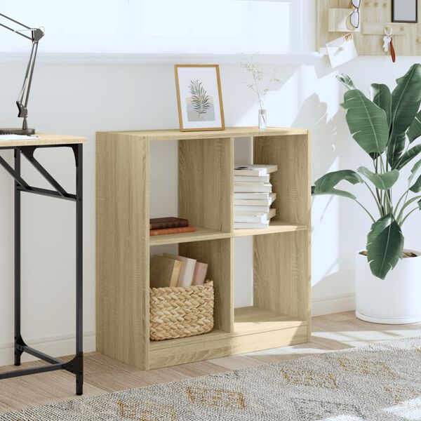 vidaXL Knygų spinta, sonoma ąžuolo, 68,5x32x75cm, apdirbta mediena