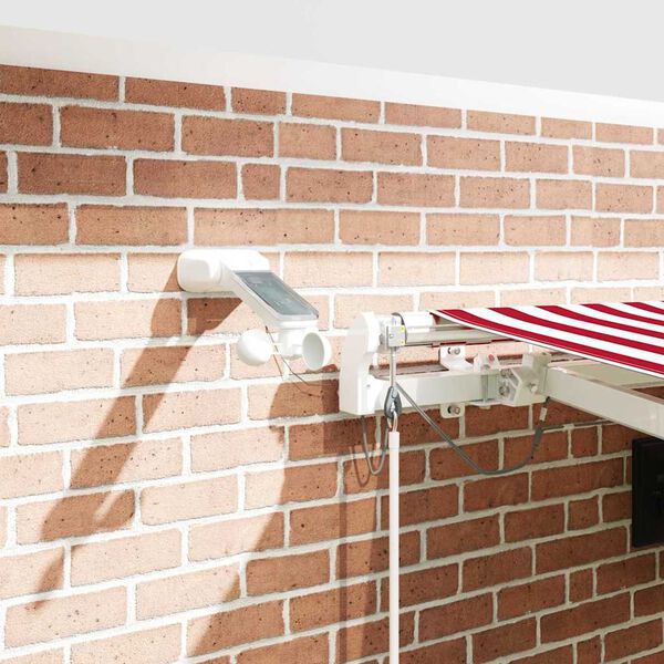 vidaXL I&scaron;traukiama markizė Raudona ir balta 450 &times; 350 cm