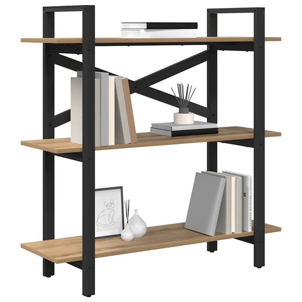 vidaXL Knygų lentyna Amatininkų ąžuolas 100 x 33,5 x 102 cm