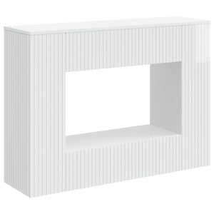 vidaXL Konsolinis stalas Auk&scaron;to Blizgesio Baltas 101 x 29 x 74 cm