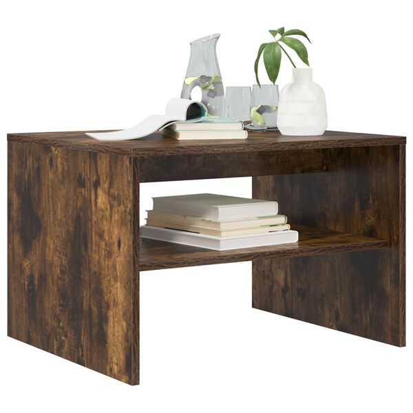 vidaXL Kavos staliukas Rūkyta ąžuolas 60 x 50 x 40 cm Apdirbta mediena