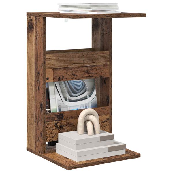 vidaXL &Scaron;oninis stalas Senas medis 40 x 35 x 60,5 cm Apdirbta mediena