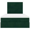 vidaXL Osmanų lovos rėmas su čiužiniais, žalias, 120x200cm, aksomas