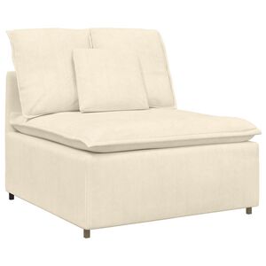 vidaXL Modulinė sofa su pagalvėlėmis, kreminės spalvos, 100 cm