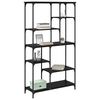 vidaXL Knygų lentyna Juodas ąžuolas 99 x 35,5 x 176 cm