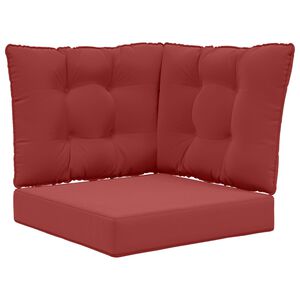 vidaXL Lauko sofa pagalvėlė 3 pcs Vyno raudonumo Poliesteris