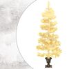vidaXL Kalėdų eglutė su vazonu, balta, 120cm, PVC, spiralės formos