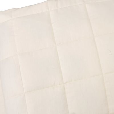 vidaXL Sunki antklodė, šviesi kreminė, 122x183cm, audinys, 9kg