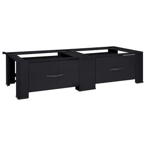 vidaXL Skalbyklės pjedestalas 2 pcs Juoda 64 x 55 x 32.5 cm Plienas