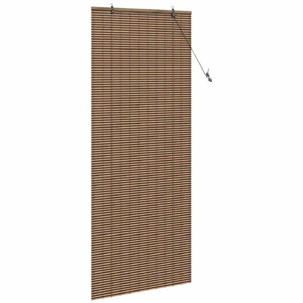 vidaXL Roletas su užuolaidomis Ruda 80 x 220 cm bambukas