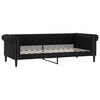 vidaXL Sofa, juodos spalvos, 100x200cm, dirbtinė oda