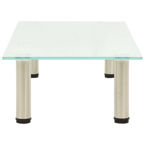 vidaXL Televizoriaus staliukas, matinis, 80x35x17cm, grūdintas stiklas