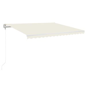 vidaXL Automatinė i&scaron;traukiama markizė, kreminės spalvos, 450x350cm