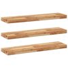 vidaXL Pakabinamos lentynos, 3 vnt., 100x20x4 cm, aliejumi dažyta akacijos masyvo mediena