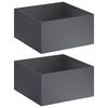 vidaXL Sodo vazonas 2 vnt. Antracito 60 x 60 x 40 cm