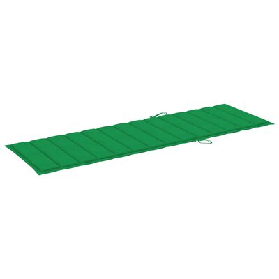 vidaXL Dvivietis saulės gultas su žaliomis pagalv., impregnuota pušis