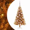vidaXL Kalėdų eglutė Auksinė 120 cm PET