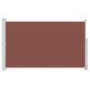vidaXL Ištraukiama šoninė kiemo pertvara, rudos spalvos, 180x300cm