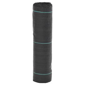 vidaXL Membrana nuo piktžolių, juodos spalvos, 0,5x15m, PP