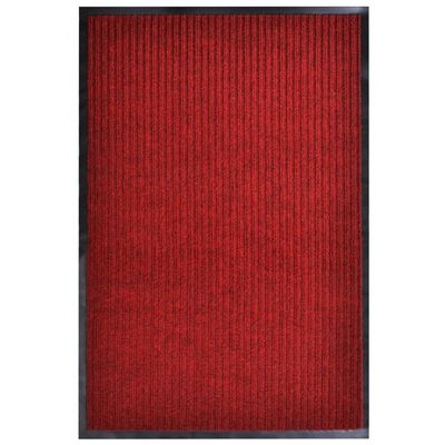 vidaXL Durų kilimėlis, raudonos spalvos, 117x220cm, PVC