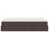 vidaXL Osmanų lovos rėmas su čiužiniu, rudas, 120x190 cm, audinys