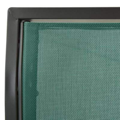vidaXL Sodo sūpynės-suoliukas, žalios, 170cm, tekstilenas ir plienas