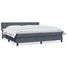 vidaXL Box Spring Lova su čiužiniu Tamsiai pilka 200x220 cm aksomas