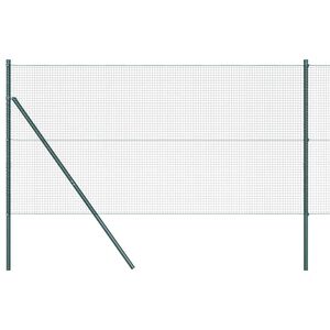 vidaXL Suvirintas vielos tvora žemės tvirtinimas 10 x 1 m Žalia