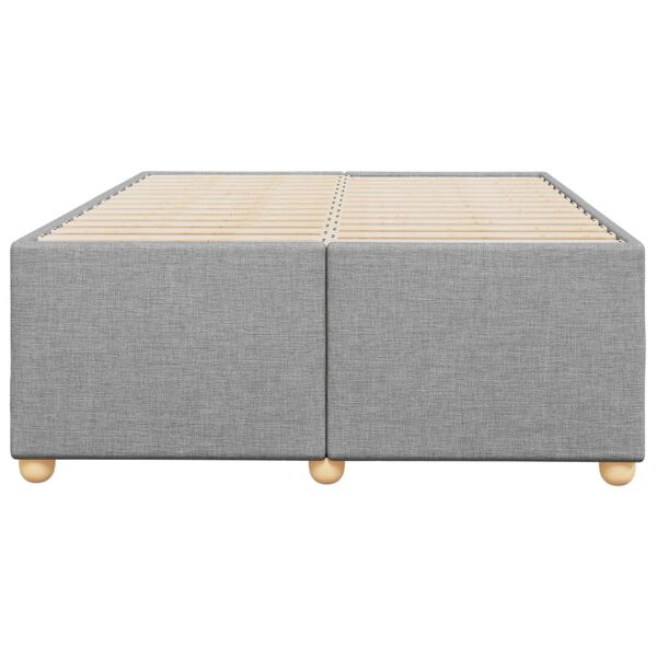 vidaXL Lovos rėmas be čiužinio, pilkas, 120x190cm, audinys