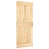 vidaXL Slankios durys NARVIK Natūrali ir juoda 85 x 210 cm (152,5 cm)