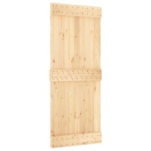 vidaXL Slankios durys NARVIK Natūrali ir juoda 85 x 210 cm (152,5 cm)
