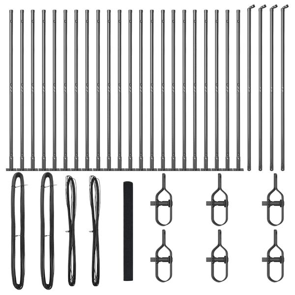 vidaXL Tvorelės stulpas Pilka 50 x 1,5 m (16 x 16 mm tinklas)