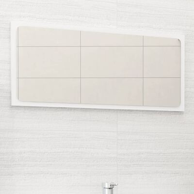 vidaXL Vonios kambario veidrodis, baltos spalvos, 80x1,5x37cm, MDP