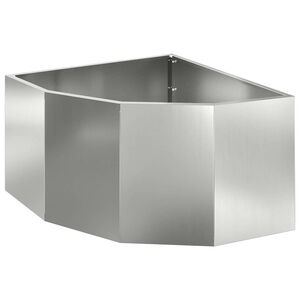 vidaXL Kampinė Vazonas Sidabro 60 x 60 x 35 cm Galvanizuotas plienas