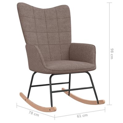 vidaXL Supama kėdė su pakoja, taupe spalvos, audinys