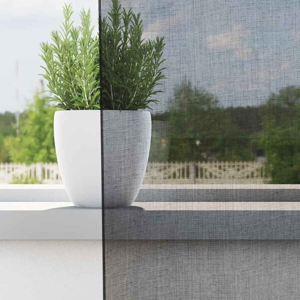 vidaXL Voile užuolaidos su viršutine dalimi, 2vnt., juodos spalvos