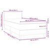 vidaXL Box Spring Lova su čiužiniu Juodas 100x220 cm aksomas