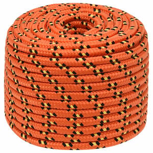 vidaXL Daugiafunkcinė buitinė virvė 14 mm 50 m Oranžinė PP