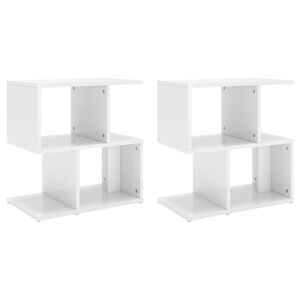 vidaXL Naktinės spintelės, 2vnt., baltos, 50x30x51,5cm, mediena
