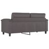 vidaXL Dvivietė sofa, pilkos spalvos, 140cm, dirbtinė oda