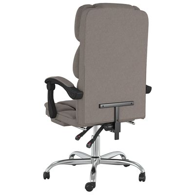 vidaXL Atlošiama biuro kėdė, taupe spalvos, audinys